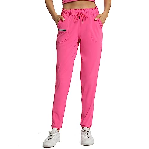Image of Haowind Joggers for Women with Pockets Elastic Waist Workout Sport Gym Pants Comfy Lounge Yoga Running Pants