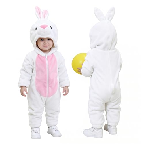 TONWHAR Infants Toddlers Animal Costume Hooded Romper Halloween Dress Up Jumpsuit for Boys & Girls - Kids Daily Playwear (12-18 Months)