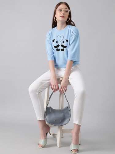 Image of KOTTY Women's Graphic Printed T-Shirt - Soft Cotton Blend Tee for Everyday Style