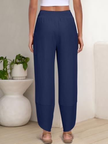 Image of ANRABESS Womens Wide Leg Palazzo Capri Barrel Pants