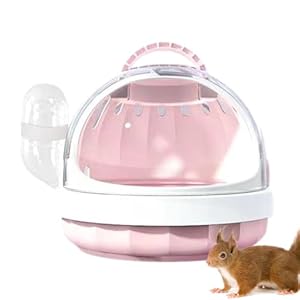 Hamster Carrier Bag – Chinchilla Carrier Small Animal Travel Cage | Guinea Travel Carrier with Detachable Water Bottle, Hamster Travel Carrier, Mall Animal Carrier Pouch for Hamster, Pink