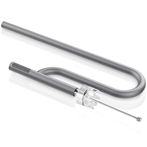 FZONE Aquarium Stainless Steel Skimmer Lily Pipes Inflow and Outflow with Spin Skimmer and Adjustable Rod for Aquarium Filter 1/2\'\'(12/16mm) Tubing