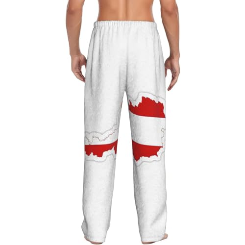 Pantalon de pyjama imprimé carte drapeau autrichien grande taille - 4
