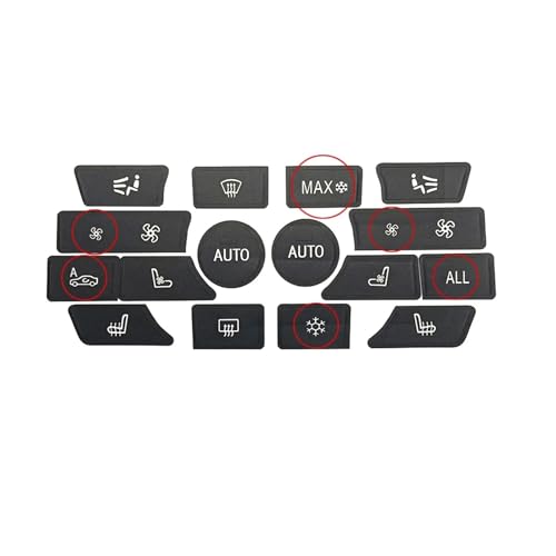 車内ボタンステッカー Compatible With 6 F06 F12 F13 2011-2019 7 F01 F02 2009-2014 車用エアコン エアコンスイッチボタン 修理用デカールステッカー