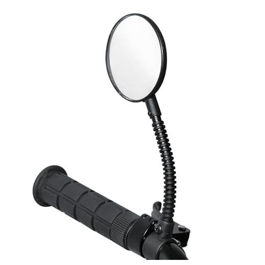 Delta Cycle & Home Flexstalk Handlebar Bike Mirror, Fully Adjustable Rearview Clamp On Bike Mirror, Large Ultra-Clear Glass Safety Mirror fits Road, Mountain, Cruisers, and Electric Bicycles