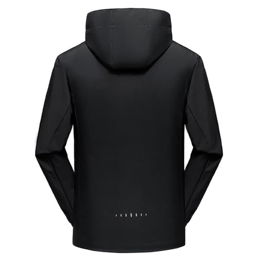 Chaqueta impermeable ligera de hombre con capucha para senderismo 4