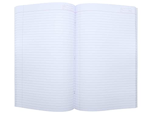 Image of N.S Bright A4 Size Register Notebook for Students - Single Line Ruled (29 x 21 cm) | Pack Set of 12 With Free 5 Ballpens for Smooth Writing, 200 Pages