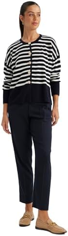 DeFacto Kadın Slim Fit Cepli Kısa Paça Pantolon, Lacivert, 38 - Görsel 1