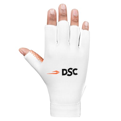 DSC Cotton Rage Cricket Fielding Gloves for Youth, White