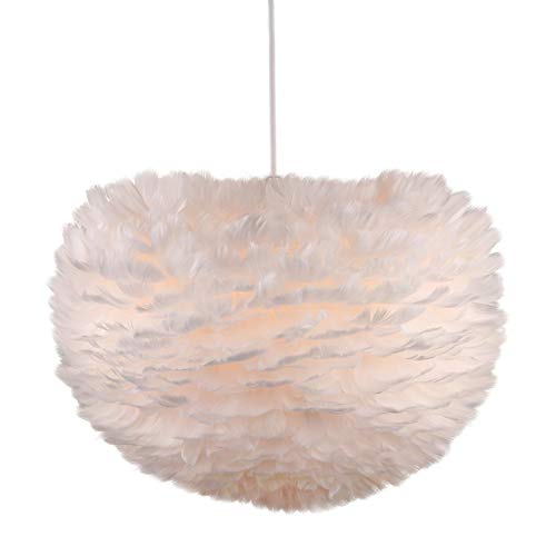 Newrays Nordic Modern Feather Pendant Light Fixture Creative Personality Art Lamps for Bedroom...