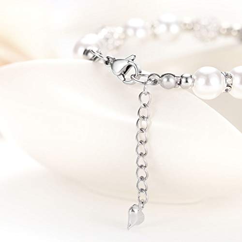Flower Girl Bracelet Heart Pendant Rhinestone Charm Pearl Bracelet Girls Jewelry Wedding Gifts3