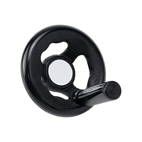 Tighall Ф10*80*M6 3-Spoke Round Hand Crank Revolving Hand Wheel for Lathe Milling Machine Grinders Cover
