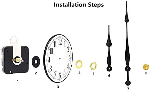 Image of YONOTA A Product of SONAM Quartz Sweep Silent Movement Machine for Wall Clock (Hands house-12.2cm,minuted-26.3cm, second-14.2cm)(Needle -Black,red) (Made in India 100%) 5.6 x 1.5 x 5.6 Centimeters