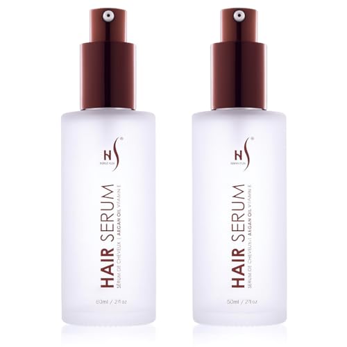 Herstyler Argan Oil Serum for Natural Shine - Anti-Frizz Straightening Serum for Damaged Tresses (Pack of 2)