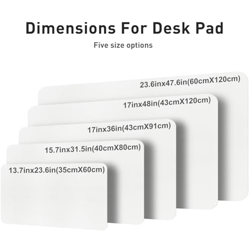 Image of Aothia Leather Desk Pad Protector,Mouse Pad,Office Desk Mat, Non-Slip Pu Leather Desk Blotter,Laptop Desk Pad,Waterproof Desk Writing Pad For Office And Home (36 inch X 17 inch, White)