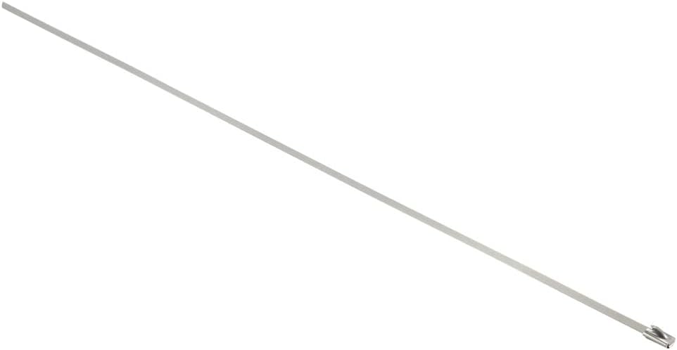 uxcell 14 Inch Stainless Steel Cable Zip Ties Multi-Purpose Metal Exhaust Wrap 20pcs for Exhaust Wrap, Outdoor Fence