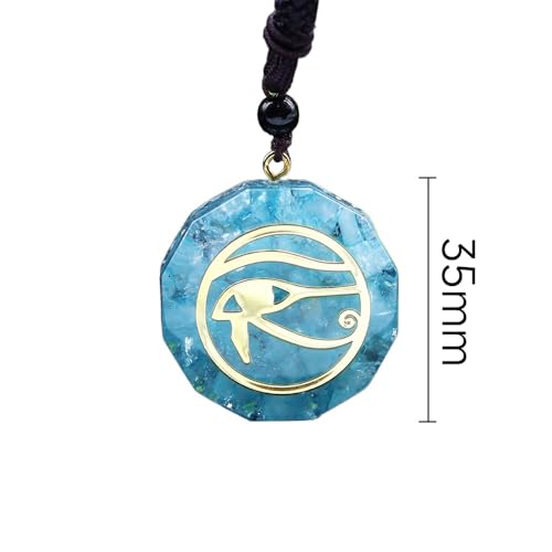 Collier amulette d'énergie Orgone en Aigue-Marine authentique - 6