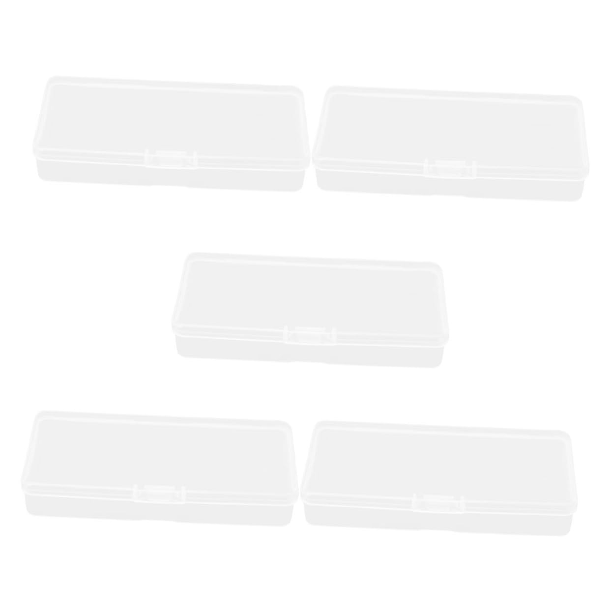 WOONEKY 5-pack Plastic Blade Recycling Box Small Storage Containers for Craft Office Art Supplies