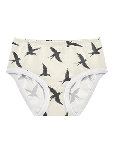 ZZKKO Farmhouse Swallow Silhouette Girls Underwear Toddler Panties for Girls Comfort Brief Size 2-8T