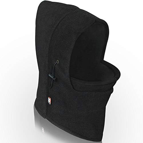 Balaclava Winter Ski Mask Warm Fleece Balaclava - Black Windproof Adjustment Multifunctional Winter Ski Face Mask For Men Women Helmet Cold Weather Snowboard Open Face Ski Mask Balaclava hood