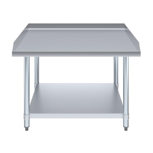 Image of AmGood Stainless Steel Equipment Stand - Heavy Duty, Commercial Grade, with Undershelf, NSF Certified (30 inch Width x 36 inch Length)