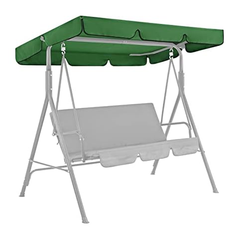 Replacement Swing Chair Canopy,Universal Outdoor UV Proof Waterproof Swing Seat Cover for 3 Seater Garden Swing Cover