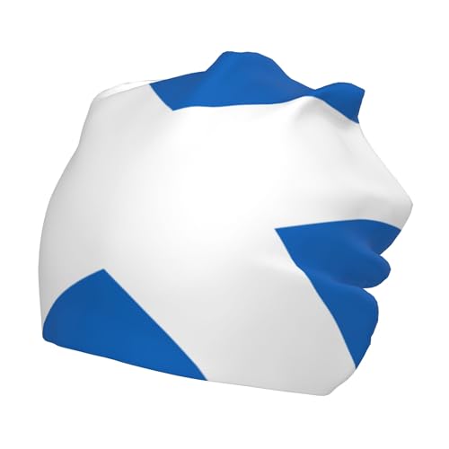 Scottish Flag Children Hip Hop Knitted Hat Kids Elastic Leisure Knit Cap Warm Sleep Beanies Black