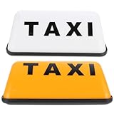 Cabilock 2pcs Small Taxi Sign Light Signs Car Signs Cab Roof Illuminated Sign Car LED Topper Sign Indicator Lamp Magnetic Car Signs Magnetic Roof Taxi Roof Signs Vintage Decor (6.4x3.1x2.5 inch)