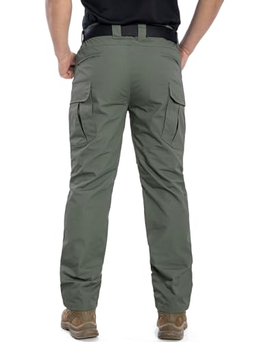NAVEKULL Men's Outdoor Tactical Pants Rip Stop Lightweight Waterproof Military Combat Cargo Work Hiking Pants