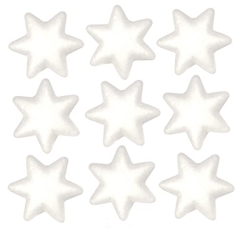 Etoile en polystyrène 6 Branches 5 cm 9 pièces Cover