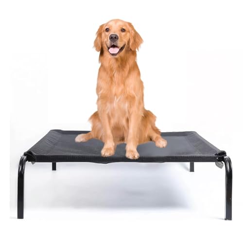 NOVAKA Cama para Perro, 102 * 69 * 21cm Cama Elevada para Perro Portátil con Malla Lavable y Transpirable, Marco de Metal, para Uso Interior...
