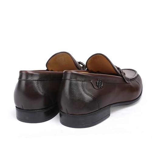 Mens Buckle Dress Shoes Loafers Classic Leather Business Dress Loafer Formal Slip On Penny Loafer Shoes4