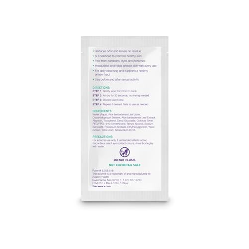 Image of Theraworx Harmony Gentle Daily Cleansing Feminine Wipes Fragrance Free, Reduces Odor, Individually Wrapped, Travel Size - 15 Count (Pack of 2)