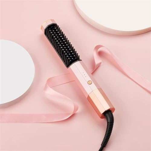 Plancha para el cabello 2 en 1 Hot Comb, plancha eléctrica y rizador de pelo, plancha alisadora miniatura 4