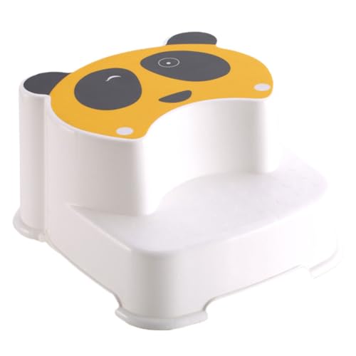 Tabouret antidérapant pour garçon et filles en plastique jaune - 2