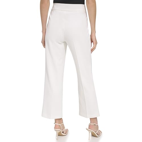 Pantalones para mujer DKNY Workwear de tiro alto con acabados de sastre 4