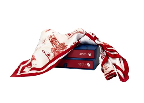 William & Lauren Women’s 100% Silk Universtiy of Oklahoma Toile Scarf – Officially Licensed Collegiate Accessory2
