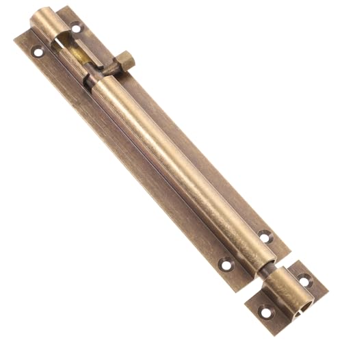 Hemobllo Pestillo Corredera de Cobre Macizo Resistente y Anticorrosión para Puertas Interiores y Ventanas Cerrojo Deslizante Seguro para Madera y Diseño Antiguo para Hogar y Jardín