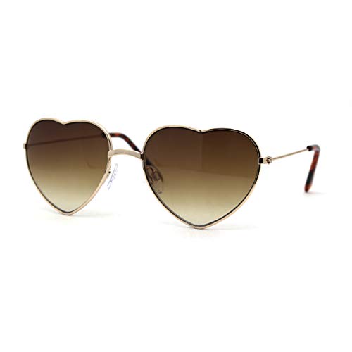 Metal Frame Heart Shape Sunglasses - Main Image