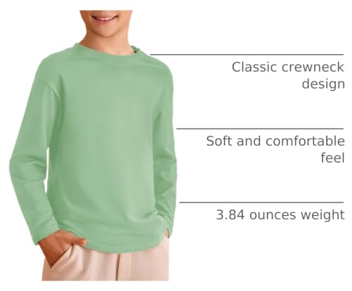 Image of Haloumoning Kids Boys Long Sleeve Crewneck T-Shirts Tee Tops 5-14 Years
