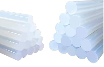 7MM Hot Melt Glue Sticks for 20watt Mini Glue Gun for Fine Craft Work - 10pcs Transparent Glue Sticks.