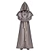 Produktbild BLESSUME Mönchs Kostüm Retro Herren Kapuze Robe Lange Ärmel (Grau,S)