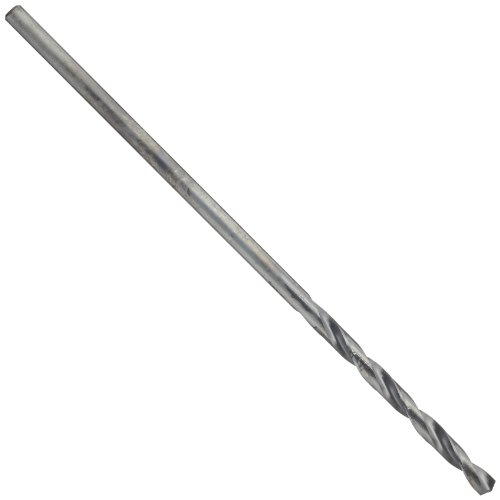 YG-1 D1633 High Speed Steel Split Point Aircraft Extension Drill Bit, Steam Oxide Finish, Straight Shank, Slow Spiral, 135 Degree, 24 Size, 19/128