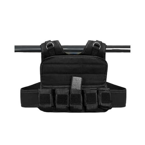 Adjustable Weighted Vests for Men, 44 Lb Adjustable Weight Vest with 19 Cast Iron Weights for Strength Training, Black