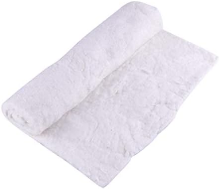 LETAOSK Updated Quality Ceramic Fiber Insulation Blanket Resistant To 2400F Extremely High Temperature Thermal Fireproof Mat 10mm Thick for Wood Stoves/Ovens Snow White