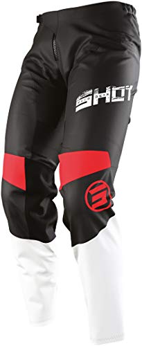 Shot Devo Slam Pantalon de motocross pour enfants Noir/Rouge 6/7