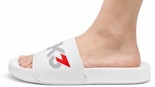 Image of Slide Flip Flops Slippers for Men & Women, Casual Slip-On, Lightweight Comfortable Open Toe Slippers for Daily, Anti-Slip Sole Bathroom Slippers,