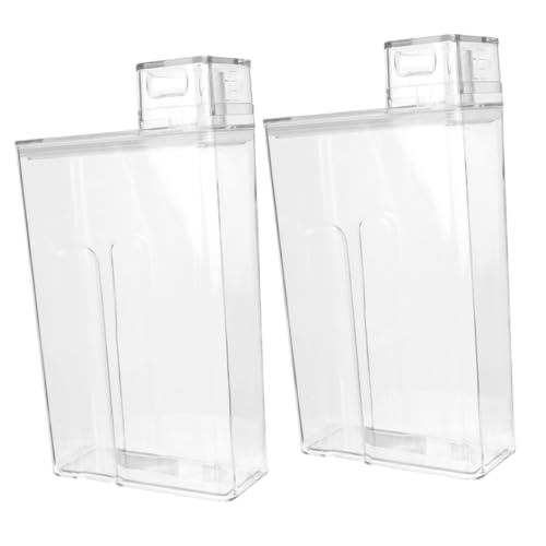 ARTSEWPLY 2 Piezas Botes Transparentes de Almacenamiento para Detergente Líquido Unidades Reutilizables con Tapa Hermética Dosificador Compacto y Seguro para Lavandería sin Fugas