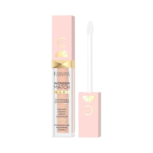 Eveline Cosmetics Wonder Match Illuminating Concealer - Farbe 10 | Leicht, feuchtigkeitsspendend mit Hyaluronsäure, Niacinamid & Vitamin C | SPF 25 Schutz