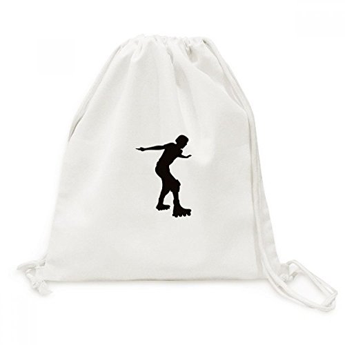 Sac à dos cordon patinage sport silhouette toile pour éviter les bagages lourds en voyage